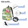 thumbnail image 3 of Rocae Tropical Flamingo for Durable Canvas Backpack Leisure Large Bag Travel Rucksack Multi-function Backpack Medium, 3 of 8