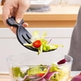 thumbnail image 6 of Hand Salad Serving Tongs Set of 2 - Convenient Bowl - Hook Handles for Easy Storage - Salad Utensils for Tossing and Serving Salad, 6 of 7