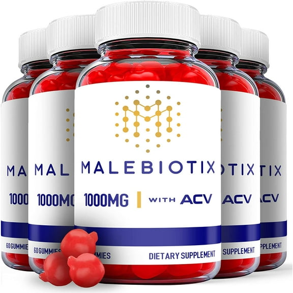 (5 Pack) Malebiotix Keto ACV Gummies - Supplement for Weight Loss - Energy & Focus Boosting Dietary Supplements for Weight Management & Metabolism - Fat Burn - 300 Gummies