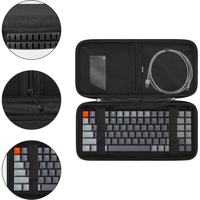 Hard Travel Case for 75% Keyboard, Computer 84 Key Wireless