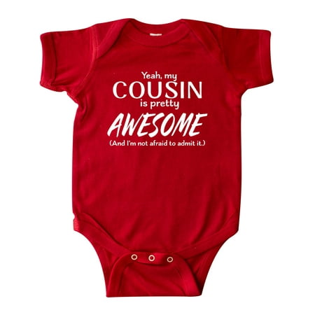 

Inktastic Yeah My Cousin Is Pretty Awesome Gift Baby Boy or Baby Girl Bodysuit