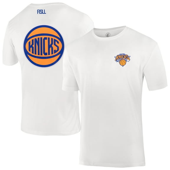 Unisex-FISLL  White New York Knicks Burst Logo T-Shirt