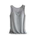 thumbnail image 6 of Maternity Tank Tops Women's Sleeveless Nursing T-Shirts with Bra Pad Round Neck Pregnancy Breastfeeding Cami Basic Summer Vests Gray XXL, 6 of 6