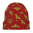 thumbnail image 7 of Naloa Hohey Bee Golden Soft Beanie Hat, Knit Beanie Daily Beanie in Fine Knit for Women Men Winter Travel, Outdoor, 7 of 7