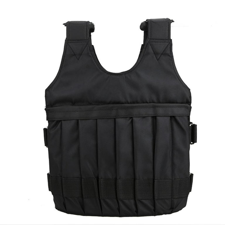 Nikou 44 lb Adjustable Weighted Vest,Breathable Workout Weighted Training  Vest for Men Women(Black) 