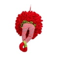 thumbnail image 2 of Corona Decorativa para árbol de Navidad con Forma de Pata de , Colgante para Fiesta, Decoración de Pared, Adorno Colgante de Navidad para Oficina, Piernas rojas, 2 of 8