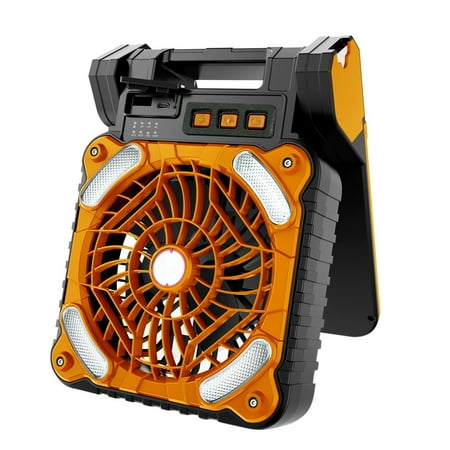 

AQITTI Solar Powered Camping Fan with Lights Battery Powered Outdoor Fan Led –10000Mah 10400Mah Rechargeable Tents Fans Ventilador for Home & Outdoor Activities Stay