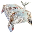 thumbnail image 2 of Christmas Snowman Table Cloth Waterproof Tablecloths, Xmas Tree Snowflake Eucalyptus Tablecloth Dining Table Cover for Kitchen Party Tabletop Outdoor, Rectangle Tablecloth 60x120 Inch, 2 of 9