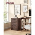 thumbnail image 2 of Archivador VASAGLE, archivador, 3 cajones, soporte para impresora, color granate, 2 of 6