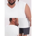 thumbnail image 7 of DARING DIVA Men's V-Neck Soft Breathable Sleeveless Undershirt Tank Top XL White, 7 of 7