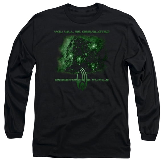 Star Trek Assimilate Long Sleeve Adult 18/1 T-Shirt Black