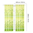 thumbnail image 4 of Southeast Asian Style Home Fashion Printed Tulip Short Curtain Breathable Window Curtain(Green)100 * 200cm, 4 of 5