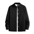 thumbnail image 3 of Bcfgryg Solid Color Business Men Casual Comfortable Loose Trendy Long Sleeved Shirt Stretch Comfort Men's Shirts, 3 of 3