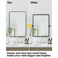 thumbnail image 5 of TROPOW Bathroom Mirror,Matte Black Metal Framed Mirror, Stylish Rounded Corner Design, Versatile Vanity Mirror for Bathroom, Hung Horizontally or Vertically,30x40", 5 of 7