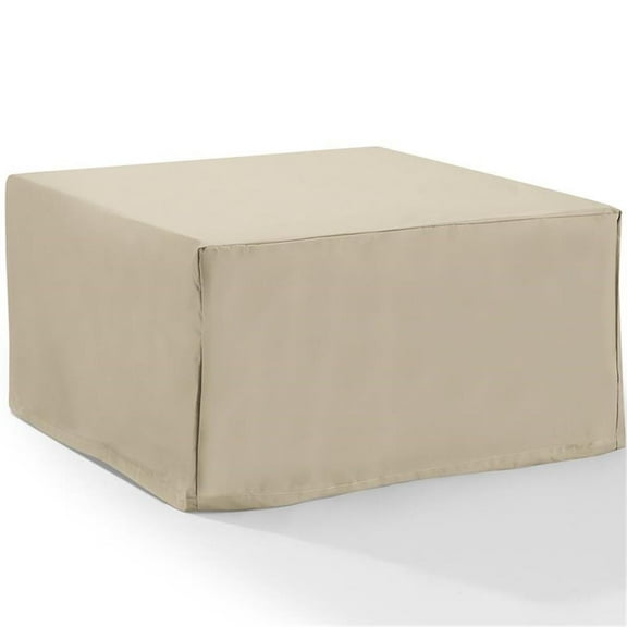 Crosley Furniture Patio Fabric Square Coffee Table Cover in Tan