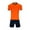 Orange, variant on CYRBOKO Athletic Outfit Sets for Boys, Elastic Waist 2-piece Quick-dry Short Sleeve Summer Top and Shorts White Size 10 T