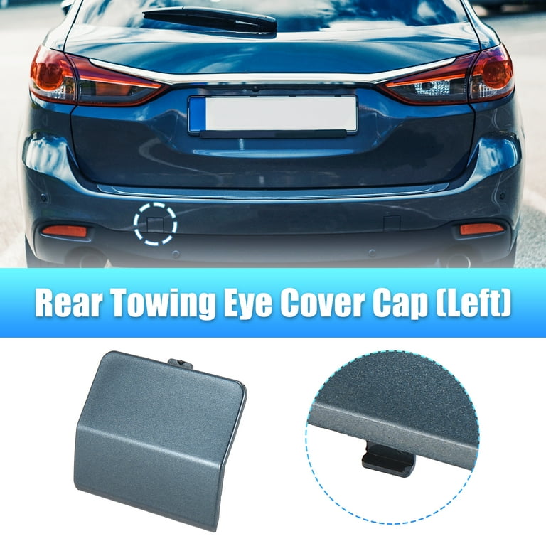 Unique Bargains Blue Rear Bumper Tow Hook Towing Eye Cover Cap