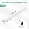 thumbnail image 3 of Tubo cuadrado de aluminio 6063 de 300 mm en paquete de 2, 15x15 mm de ancho exterior, 1 mm de grosor de pared, tubería de aluminio sin costura para construcción de marcos, 3 of 6