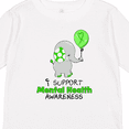 thumbnail image 4 of Inktastic I Support Mental Health Awareness Elephant and Balloon Boys or Girls Long Sleeve Toddler T-Shirt, 4 of 5
