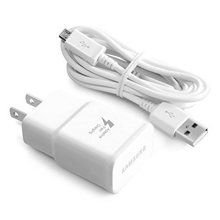 Samsung EP-TA20JWE Adaptive Fast Charging Wall Charger for Galaxy Note 4, Edge, S6/S6 Edge/ Edge+, S6 Active, Note 5 - White - Bulk Packaging