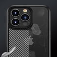 thumbnail image 4 of Compatible with iPhone 15 Pro Max Case Clear Carbon Fiber Shockproof Slim Thin Drop Protection Soft Bumper Support Wireless Charging Shockproof Cover Compatible with Women Man Black, 4 of 6