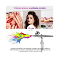 thumbnail image 2 of Kit Aerógrafo  Bloosom Profesional Multiuso De Doble Acción Mini Blanco, 2 of 4