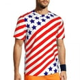 thumbnail image 2 of T Shirt For Men American Flag Stars And Stripes Patriotic USA Trendy Cool Gym T-Shirts Quick Dry Top, 2 of 7