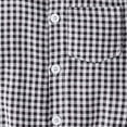 thumbnail image 7 of UngA Newborn Baby Boy Summer Clothes Gingham Button Down Shirt Bubble Romper Short Sleeve Plaid Collared Bodysuit Infant Boy Outfits (Black,0-3 Months), 7 of 7