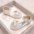 thumbnail image 5 of NOKIO Girls' Cute Sandals Cute Mary Jane Sandals Girls' Pink Mary Jane Sandals Summer Children Girls Sandals Flat Bottom Lightweight Breathable Sequin Ribbon Bow Hook Loop Dress Dance Shoes, 5 of 7