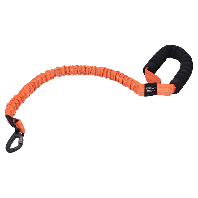 Correa reflectante de nailon para mascotas al aire libre, correa elástica para caminar para perros pequeños, medianos y grandes, color naranja