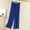 Blue, variant on Pajama Sets for Women Summer Solid Color Breathable Pajama Pant Leisure Loose Fit Wide-Leg Sleepwear Summer Pajamas