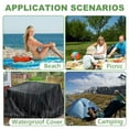 thumbnail image 7 of Camping Tent Tarp, PU 2000 Camping Tarp with Carry Bag Waterproof Tent Footprint for Ground Camping Hiking (Green), 7 of 7