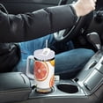thumbnail image 4 of Yayeee 30oz Double-Wall Insulated Stainless Steel Tumbler with Handle Bottle, Candy Orange, 4 of 8