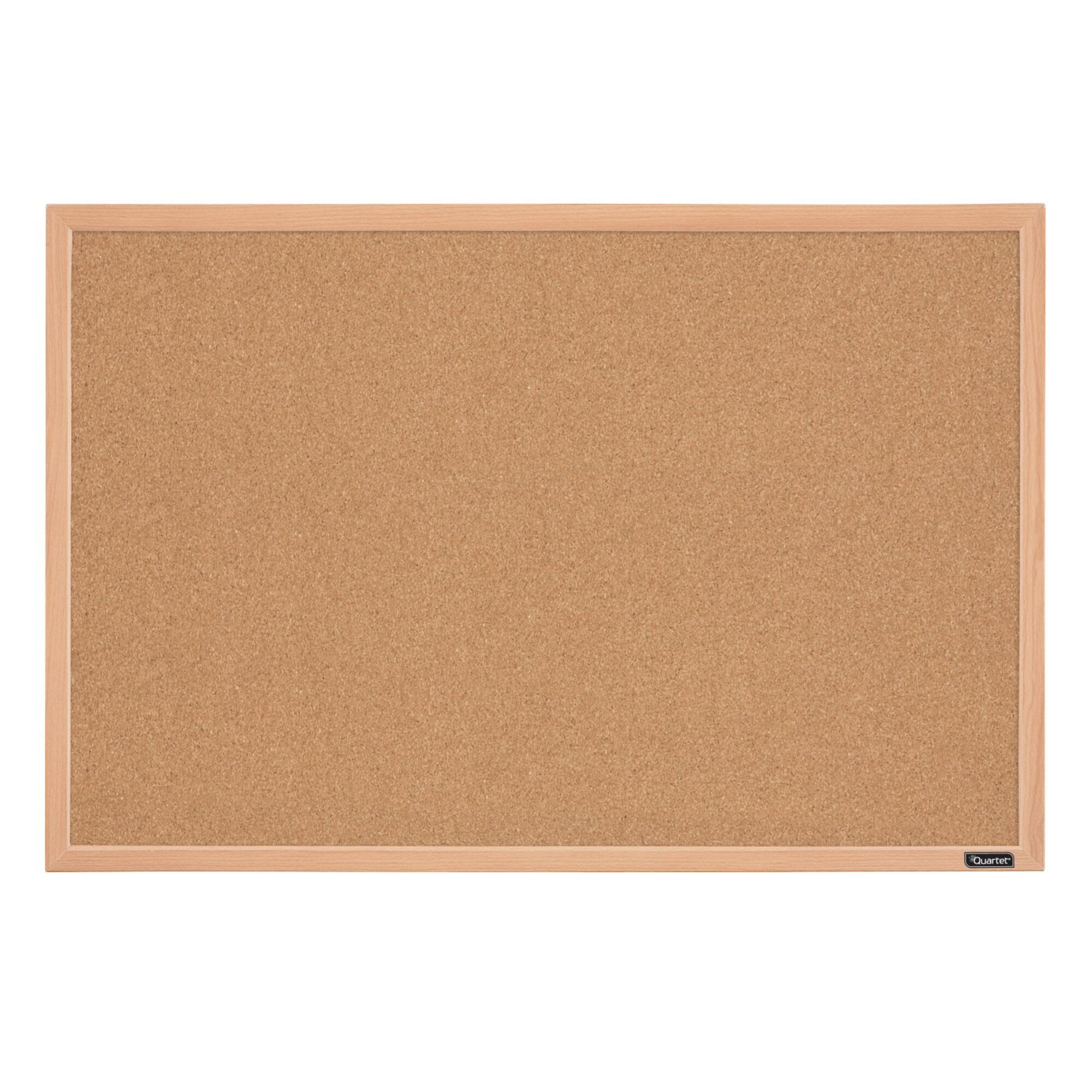 Quartet Cork Board Corkboard Oak Finish Frame 23" x 35" Bulletin Board 