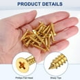 thumbnail image 2 of Uxcell Paquete de 100 Tornillos de Madera, M4 x 20mm Cabeza Plana Phillips de Latón, 2 of 6