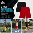 thumbnail image 6 of RBX Boys Athletic Shorts - 2 Pack Performance Mesh Jersey Gym Shorts with Elastic Waistband (8-16), 6 of 7