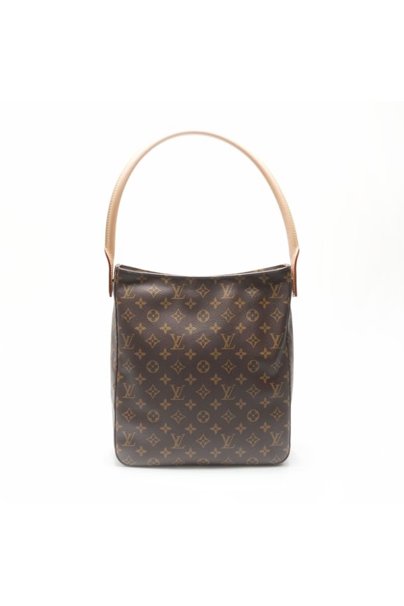 Pre-Owned Louis Vuitton 2001 Monogram Looping GM Shoulder Bag, Brown (Good)