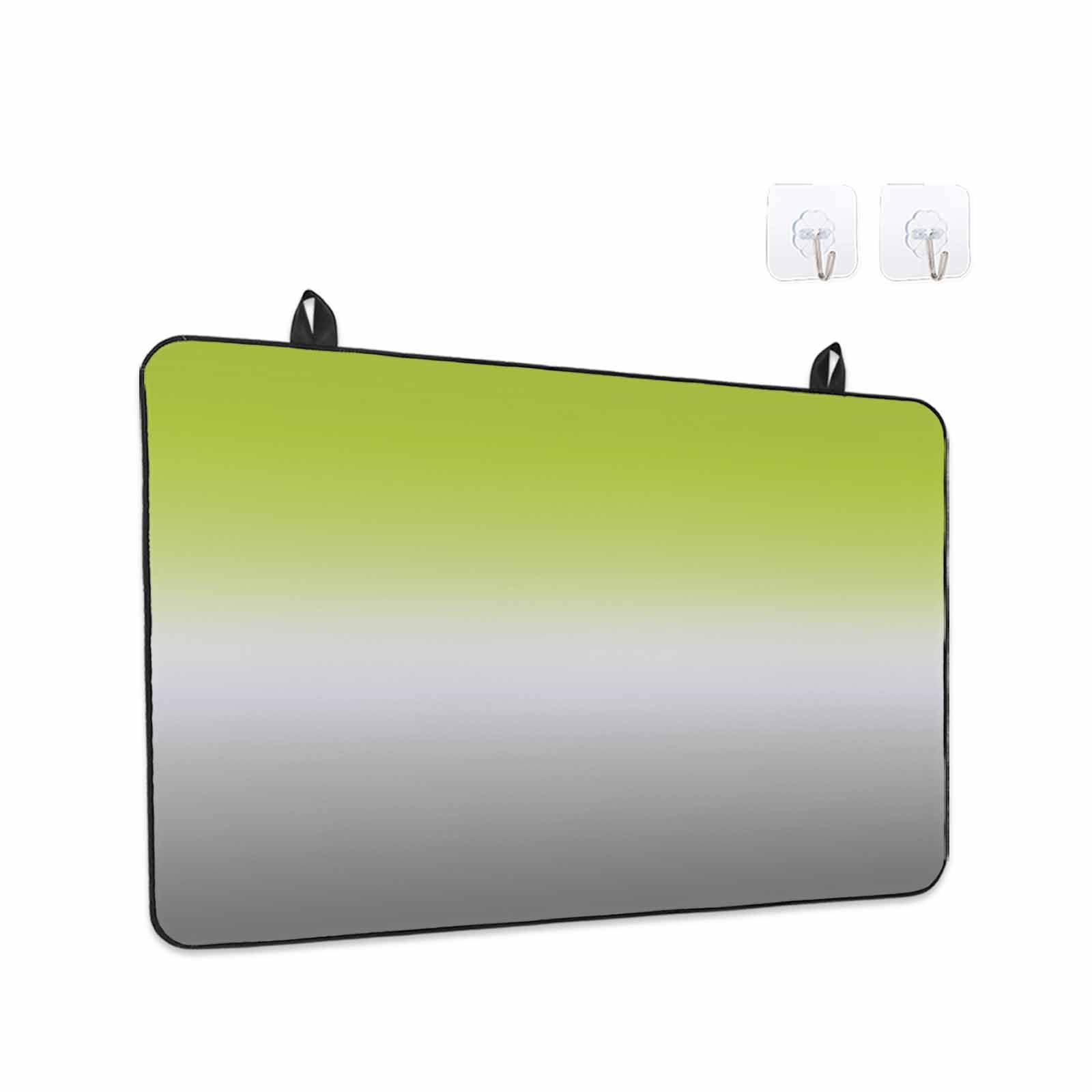 Green Gray Ombre Stove Top Cover for Electric Stove, Heat-proof & Non Slip Glass Top Stove Cover Protector, Modern Gradient Abstract Art Kitchen Flat Cooktop Rubber Mat 28.5x20.5 Inches