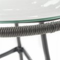 thumbnail image 4 of Noble House Orlando Outdoor Glass Top Faux Rattan Side Table in Gray, 4 of 9