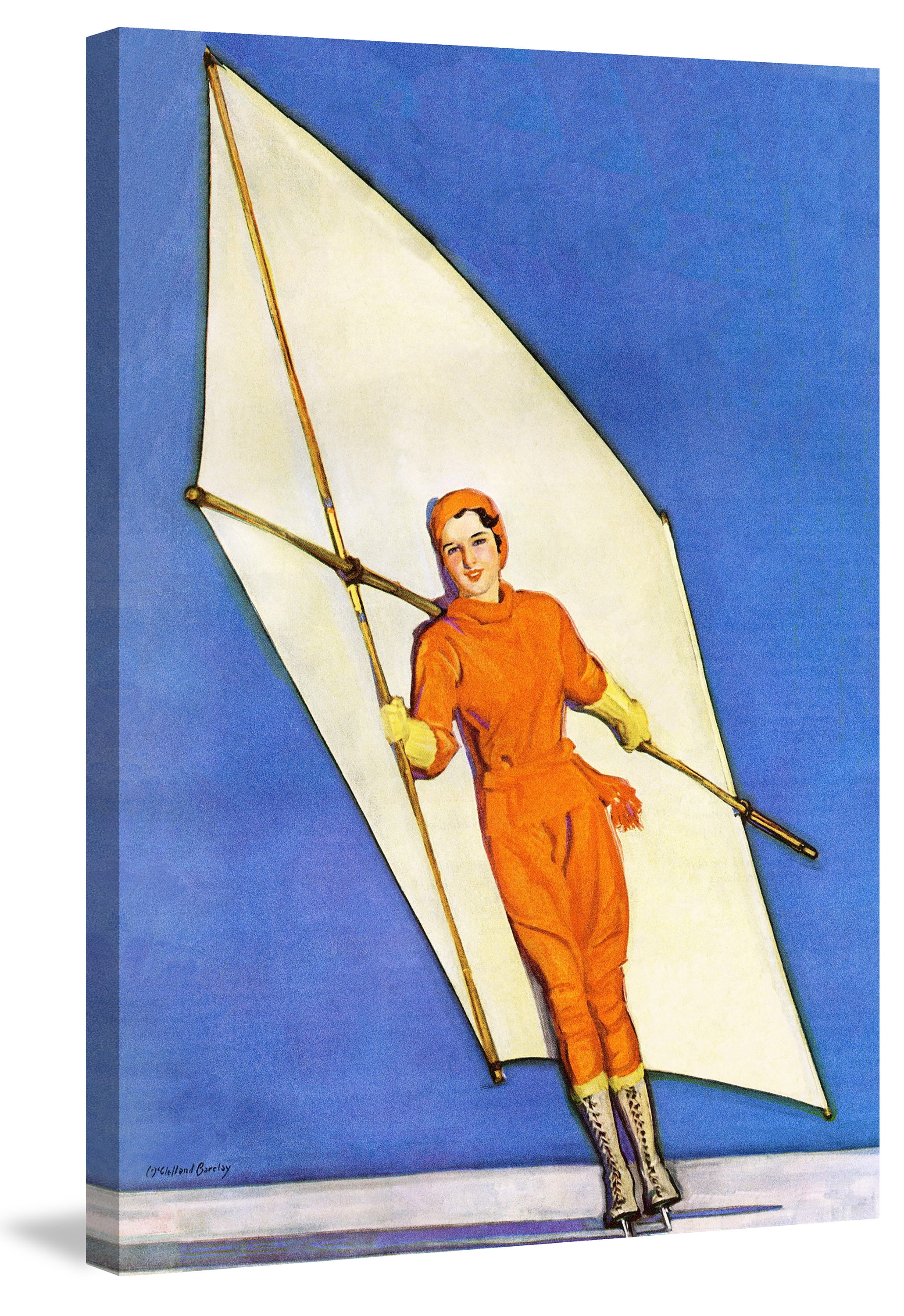 "Sail Skating" Painting Print on Wrapped Canvas