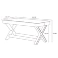 thumbnail image 2 of Manhattan Comfort Abigail Double Ottoman Bench with Solid Wood Frame in Gray, 2 of 10