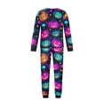 thumbnail image 4 of Halloween Pajamas, Halloween Matching Family Pajamas Neon Pumpkin Print Long Sleeve 2Pcs Pj Set Soft Sleepwear Nightwear Loungewear Holiday Party Costume Fun Festive Bright Spooky Season for Family, 4 of 6