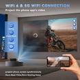 thumbnail image 5 of Visulapex Projector with Wifi and Bluetooth, Mini Projector HD 1080P Support, 12000LM Portable Outdoor Movie Projector for HDMI, Phone, USB, 5 of 10