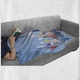 thumbnail image 6 of Birthday Soft Flannel Fleece Throw Blanket, Delicious Creamy Cupcakes with Letter Candles Celebration Theme Art Print, Cozy Plush for Indoor and Outdoor Use, 70" x 90", Multicolor, by Ambesonne, 6 of 6