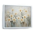 thumbnail image 2 of Designart "Minimalist White Daffodils II" Daffodils Floater Framed Canvas Prints, 2 of 5