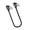 Double right bend, variant on 90 Degree L Shape USB2.0 Male to Male Cable 25cm Data Transfer Cord Plastic Texture for Tight Space and Compact Setups