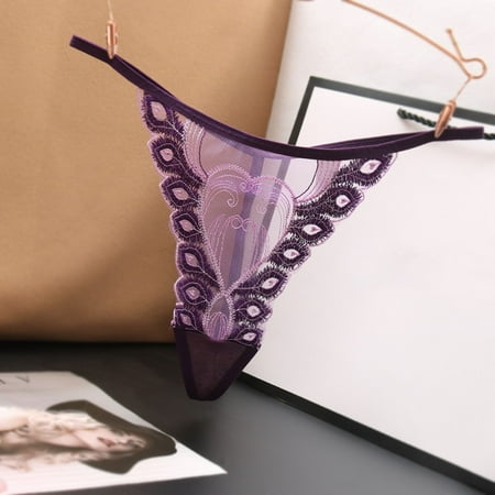 

Cathalem Panties Underwear Panties Women s Thong Underpants Briefs Lace Waist Low Women s Leather Panties for Women Underpants Purple One Size