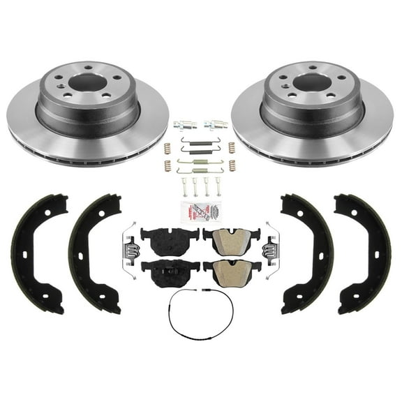 Rear Performance Disc Brake Rotors Semi Metallic Pads For 2007-2018 BMW X5 3.0L