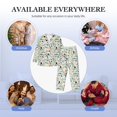 thumbnail image 7 of KLL Cartoon Dinosaur Sleepwear Mens Flannel Pajamas,Long Cotton Pj Set, 7 of 7