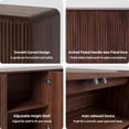 thumbnail image 3 of YDN 58" Fluted Buffet Cabinet with Storage Accent Sideboard,Modern Sideboards & Buffets with Rounded Edges, Wood Sideboard Buffet Cabinet W/Adjustable Shelves for Kitchen Living Room Entryway,Walnut, 3 of 6
